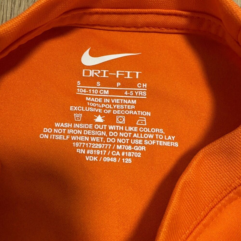 Nike Dri-fit Youth Boy Small Orange & Gray Shorts & Tshirt Activewear Set - Picture 3 of 6